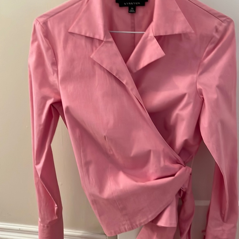 Ladies nwt jones New York collection cotton wrap shirt